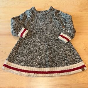 Roots Girls Cabin Collection Knit Dress in Grey Oat Mix size 18-24 months